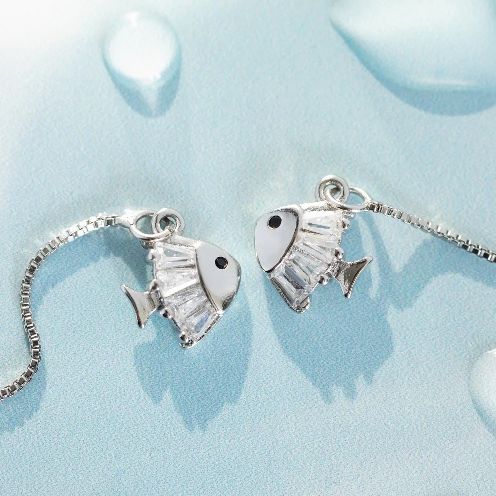 Swimming Fish Earrings - Only 3 left - Picture 4 of 6